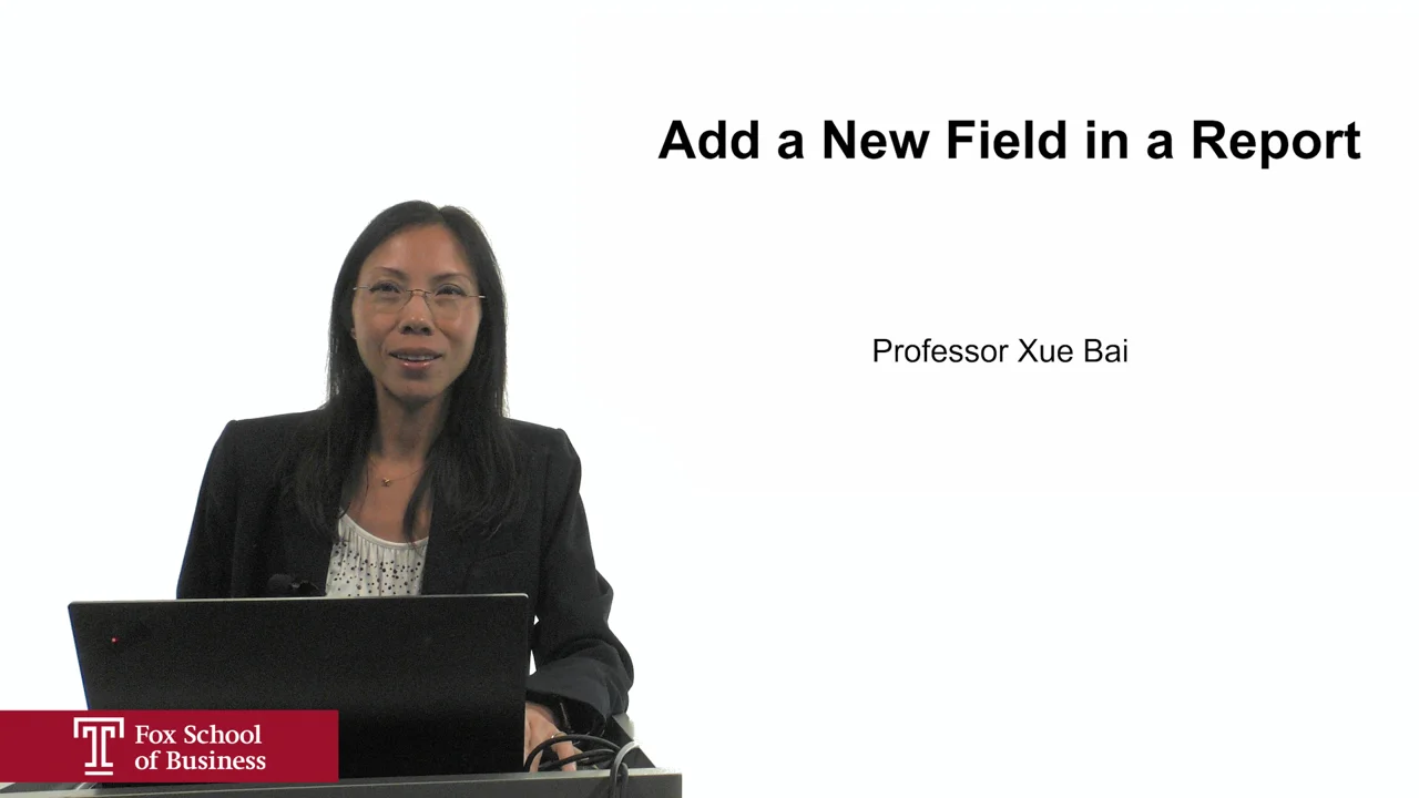 Login to view Add a New Field in a Report