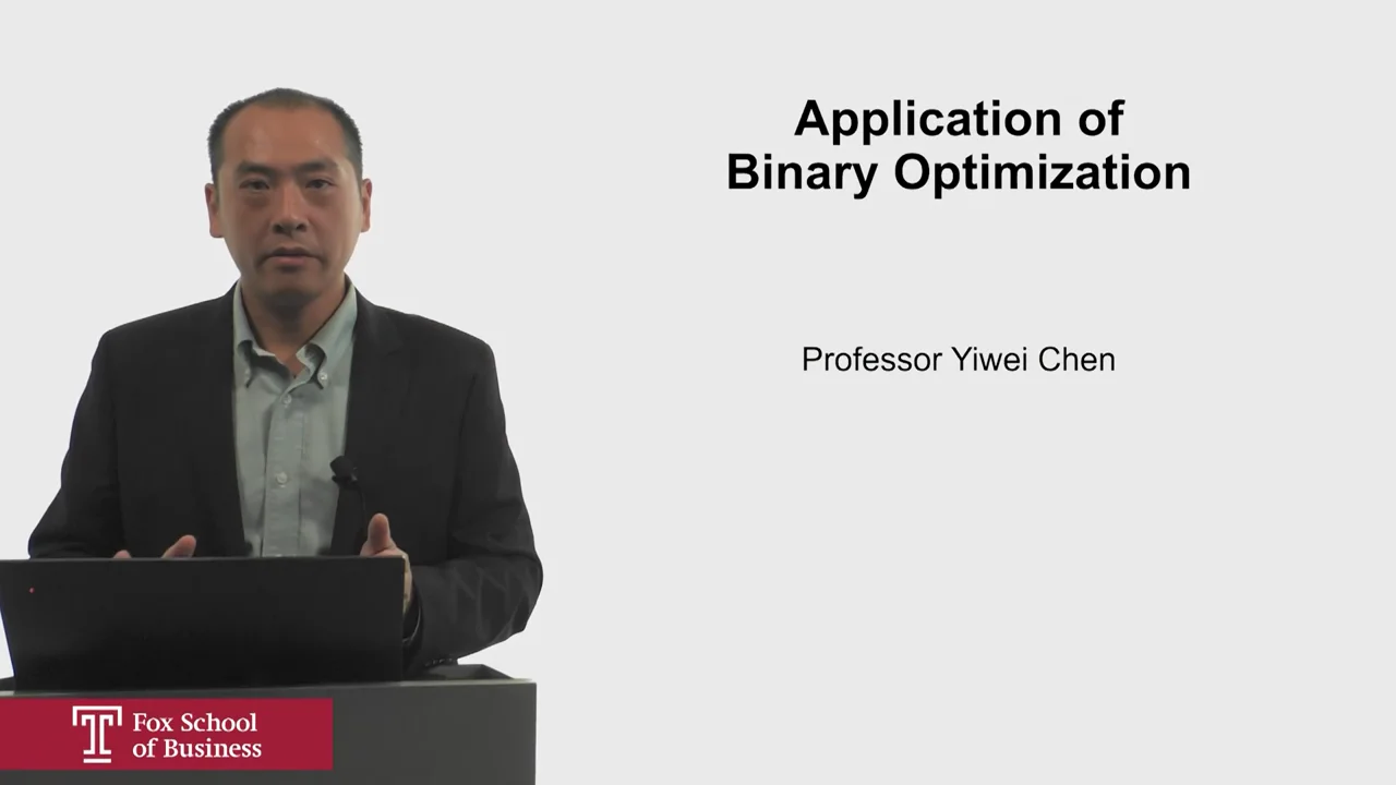 Login to view Application of Binary Optimization