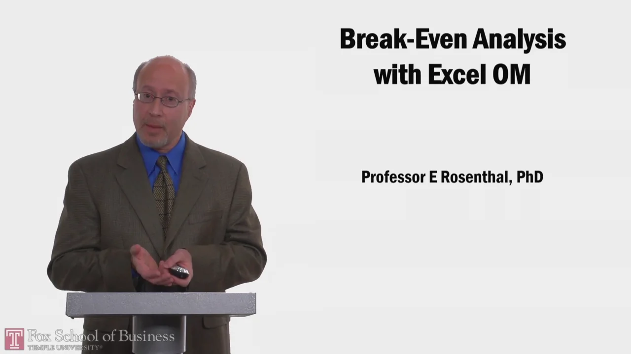 Login to view Break Even Analysis with Excel OM