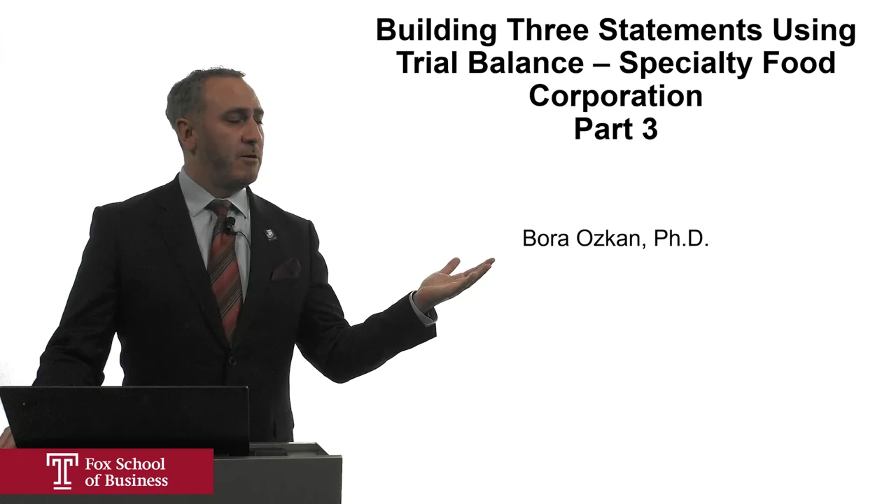 Login to view Building Three Statements Using Trial Balance – Specialty Food Corporation Part 3