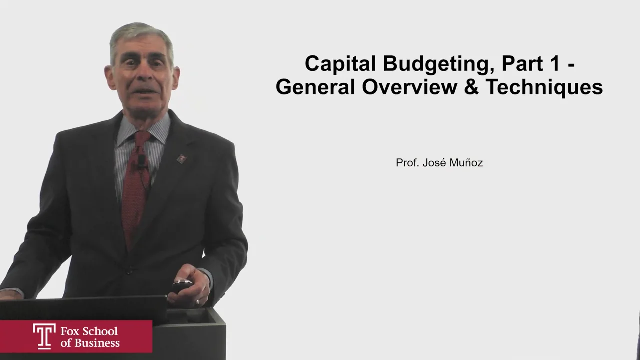 Login to view Capital Budgeting, Part 1 – General Overview & Techniques