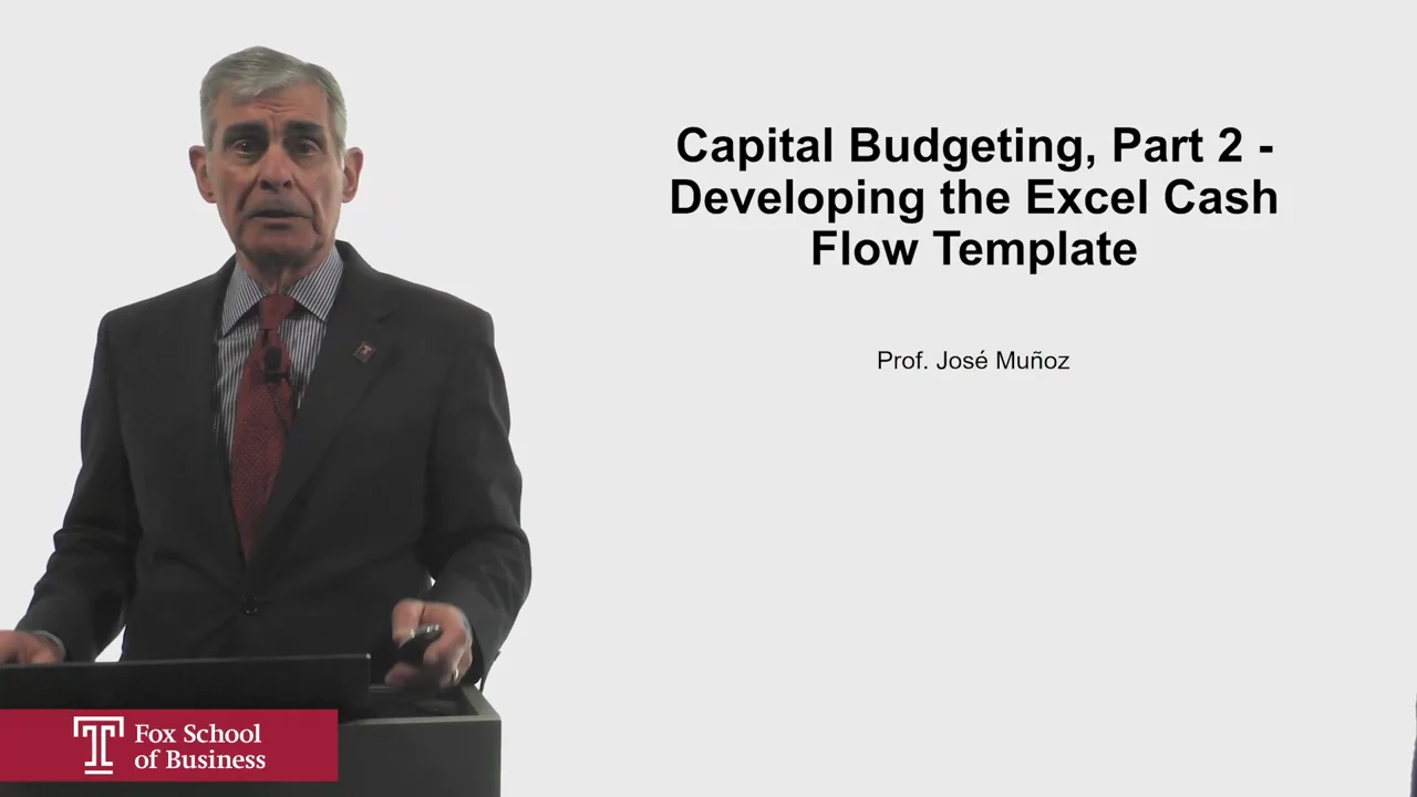 Login to view Capital Budgeting, Part 2 – Developing the Excel Cash Flow Template