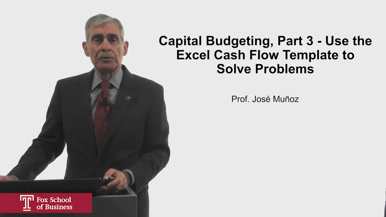 Login to view Capital Budgeting, Part 3 – Use the Excel Cash Flow Template to Solve Problems