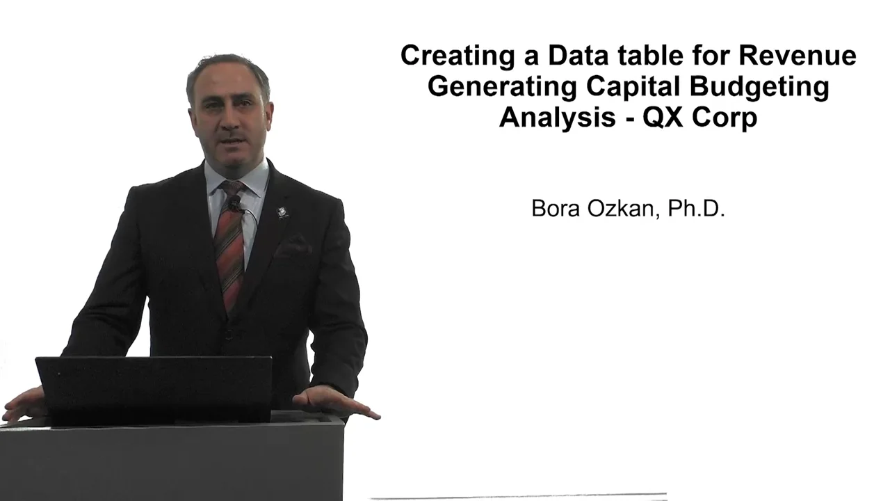 Login to view Creating a Data table for Revenue Generating Capital Budgeting Analysis – QX Corp
