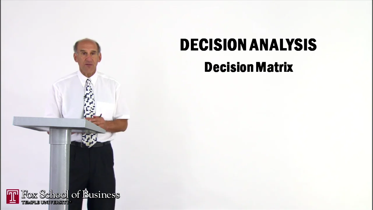 Login to view Decision Analysis II