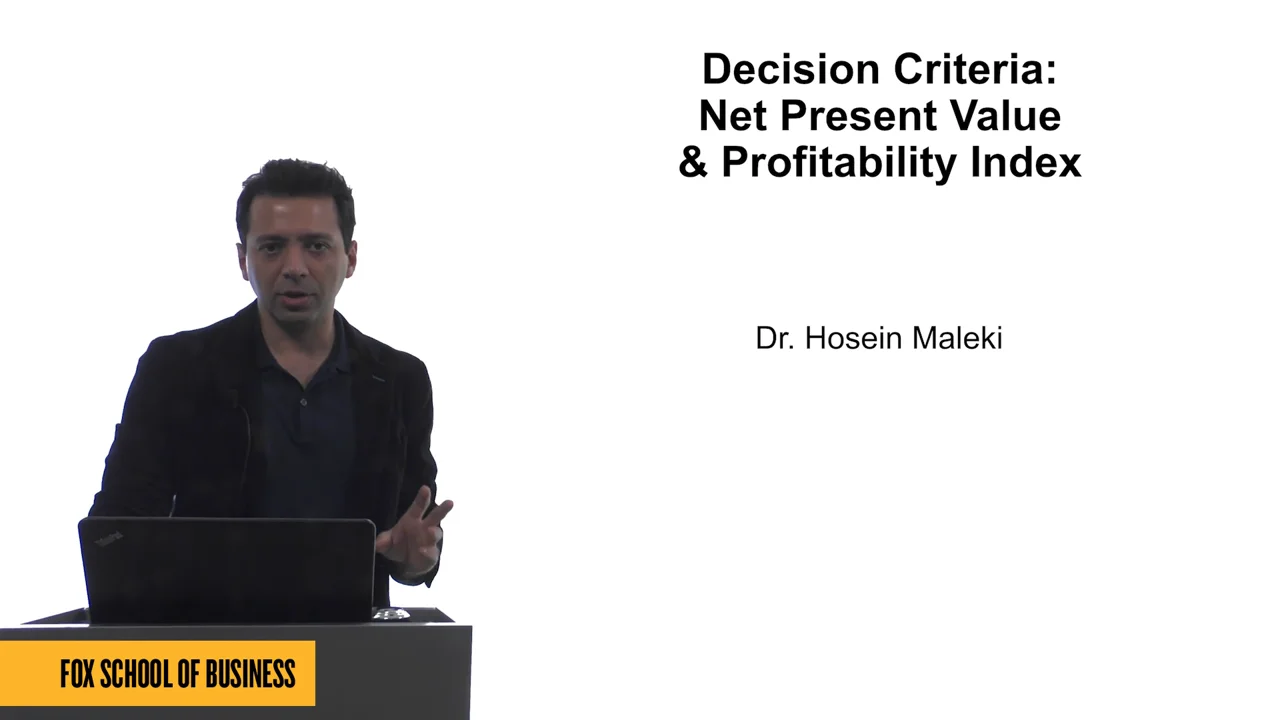Login to view Decision Criteria: NPV
