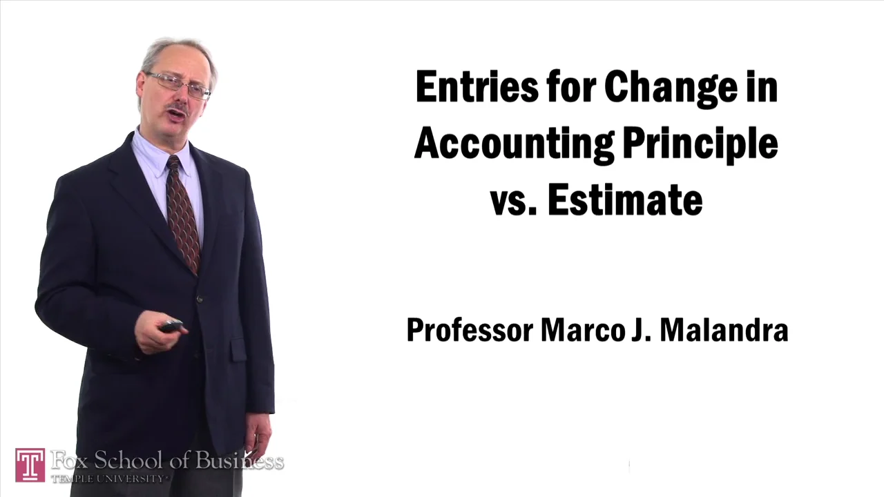 Login to view Entries for Change in Accounting Principle vs. Estimate
