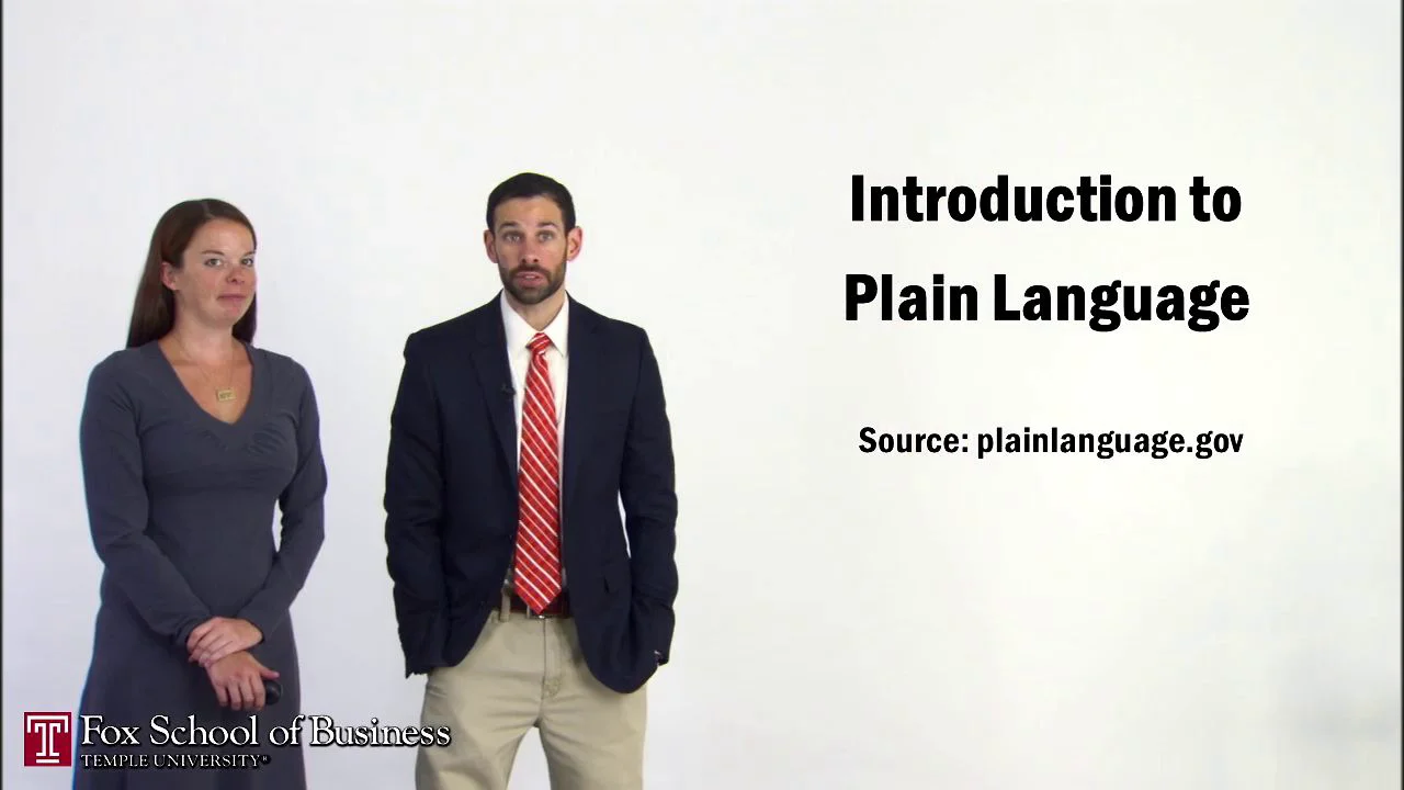 Login to view Introduction to Plain Language