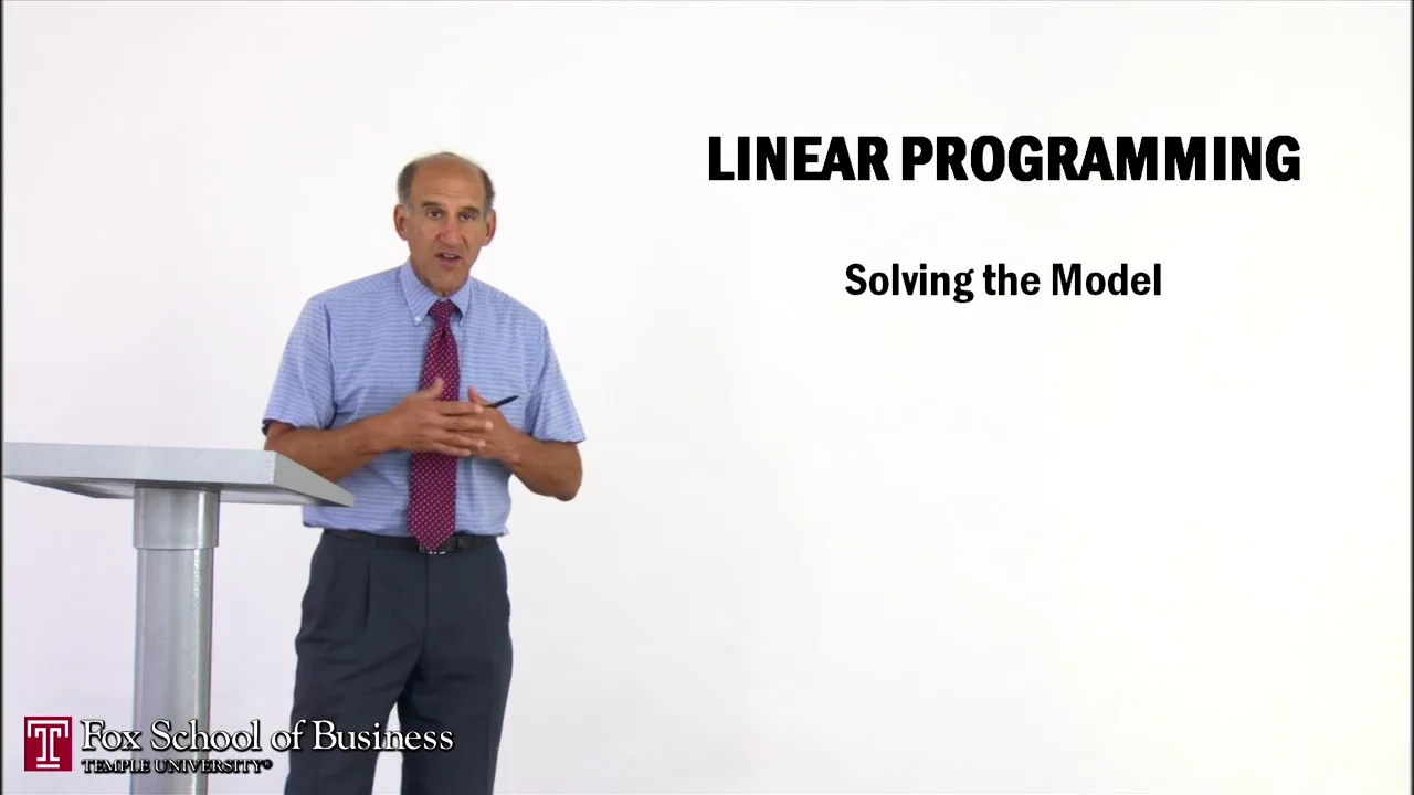 Login to view Linear Programming III: Solving the Model