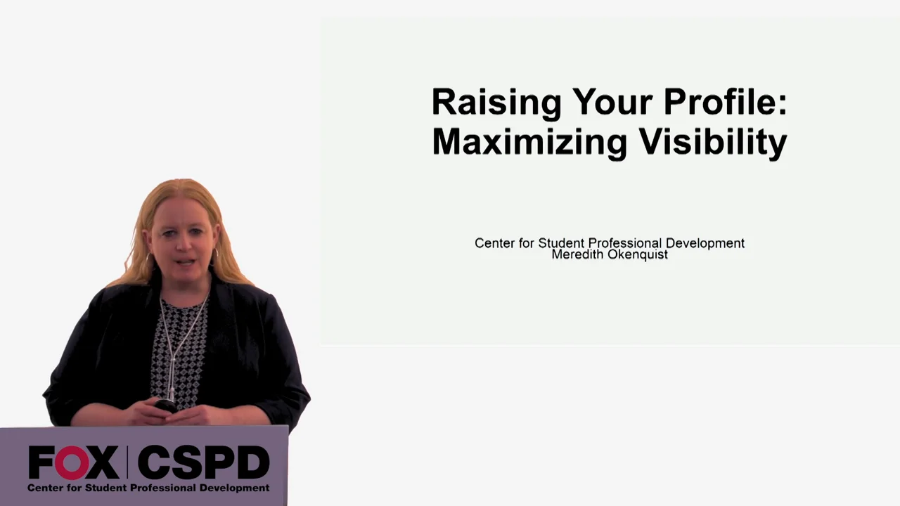 Login to view Maximizing Visibility