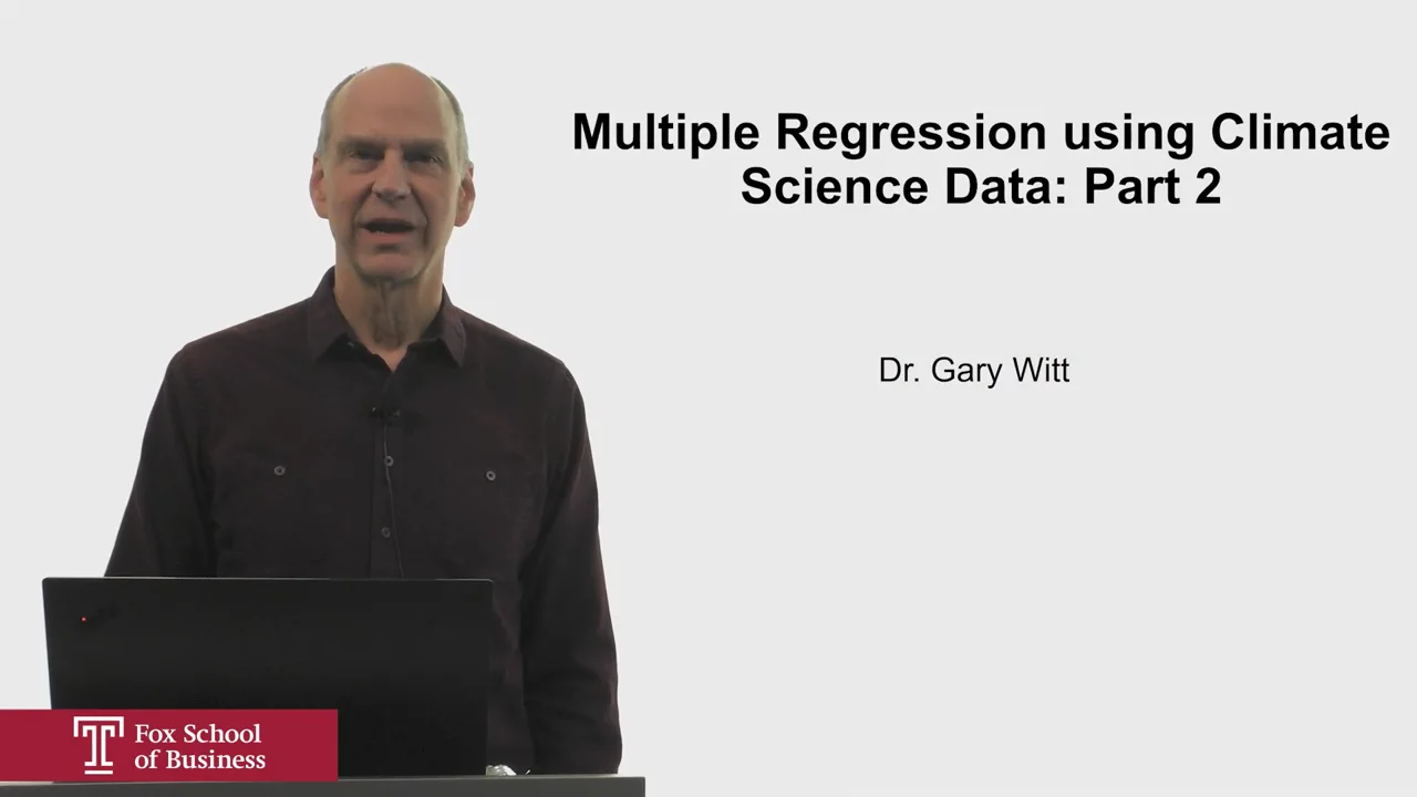 Login to view Multiple Regression using Climate Science Data Part 2