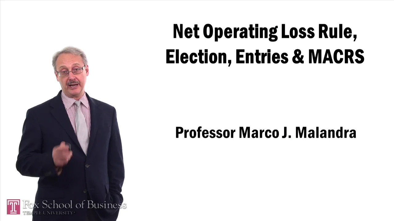 Login to view Net Operating Loss Rule Election Entries and MACRS