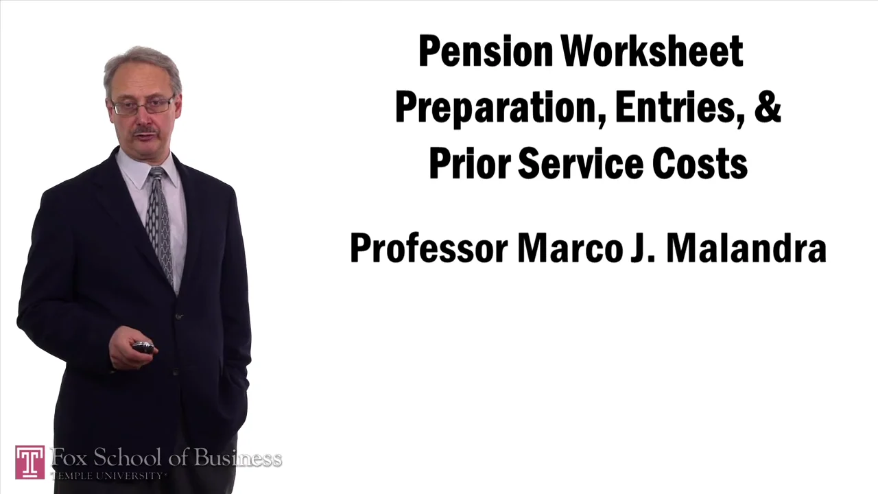 Login to view Pension Worksheet Preparation Entries and Prior Service Costs