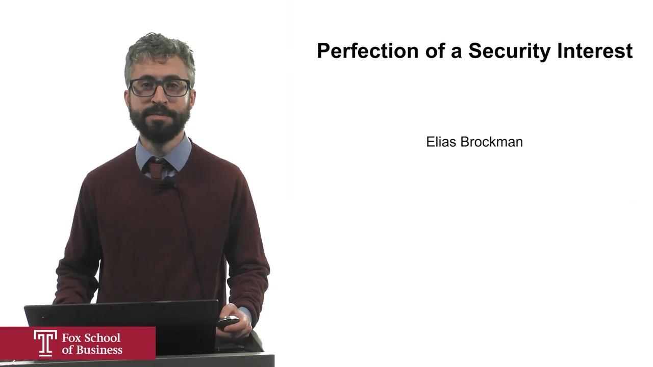 Login to view Perfection of a Security Interest