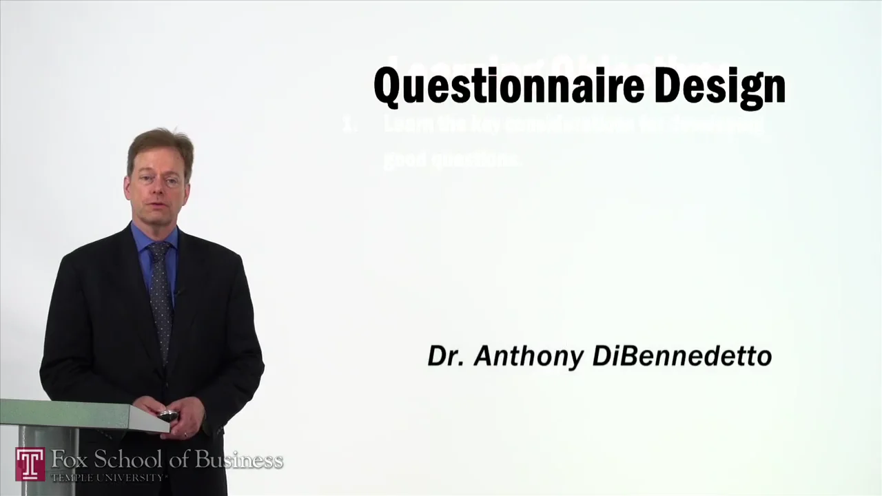 Login to view Questionnaire Design