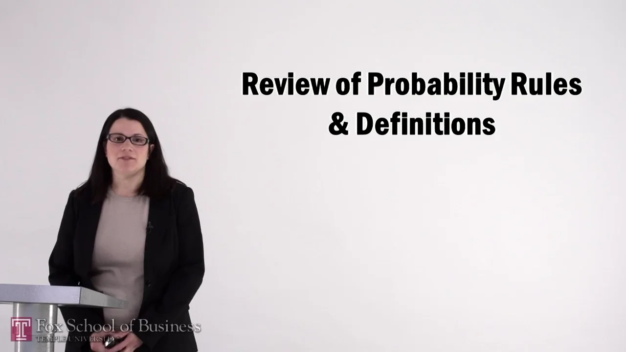 Login to view Review of Probability Rules and Definitions
