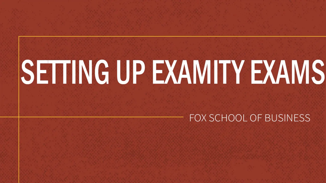 Login to view Setting up Exams in Examity