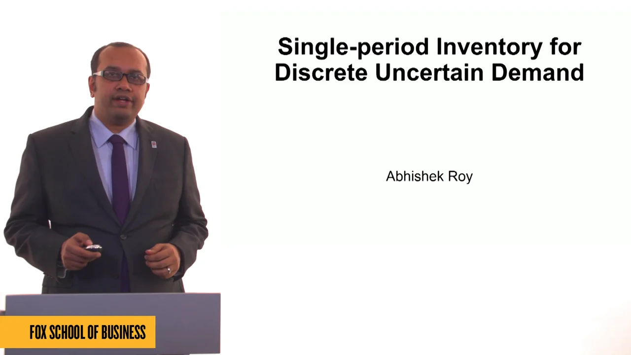 Login to view Single-period Inventory for Discrete Uncertain Demand