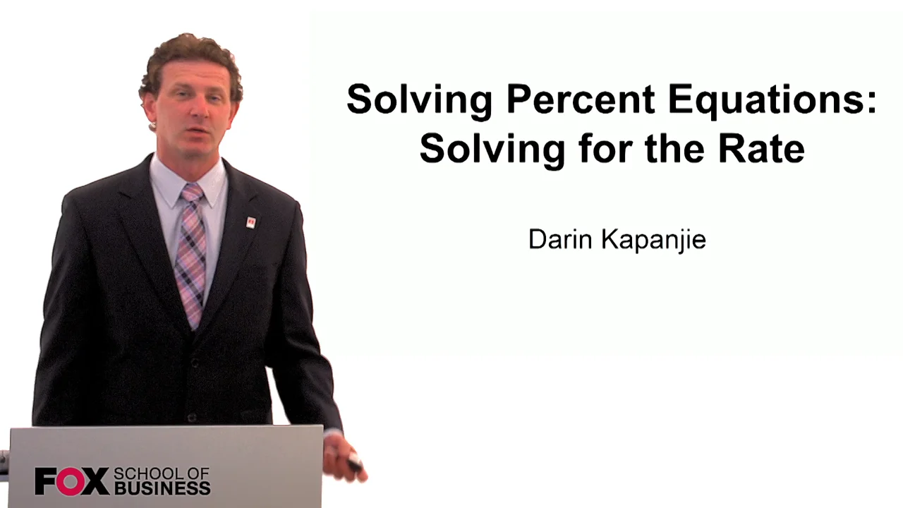 Login to view Solving Percent Equations for the Rate