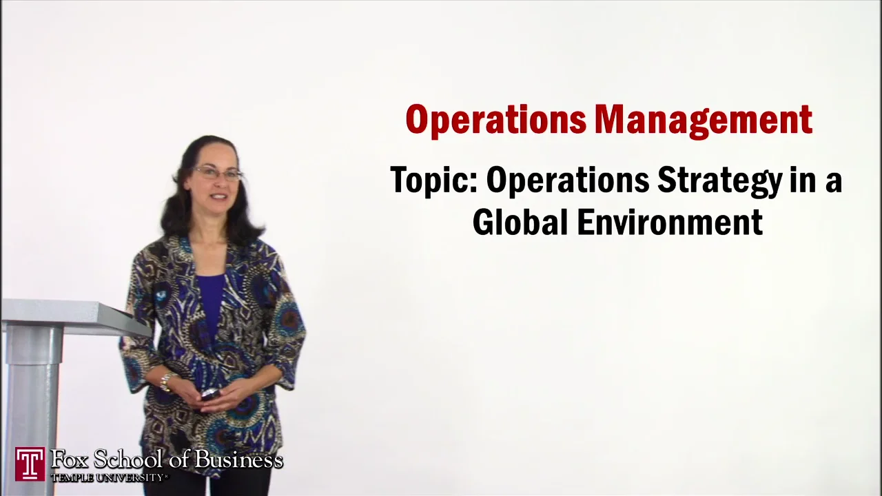 Login to view Strategy II: Operations Strategy in a Global Environment