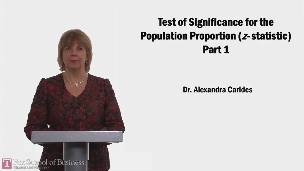 Login to view Tests of Significance for the Population Proportion (z-Statistic) PT1