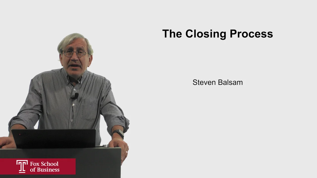 Login to view The Closing Process
