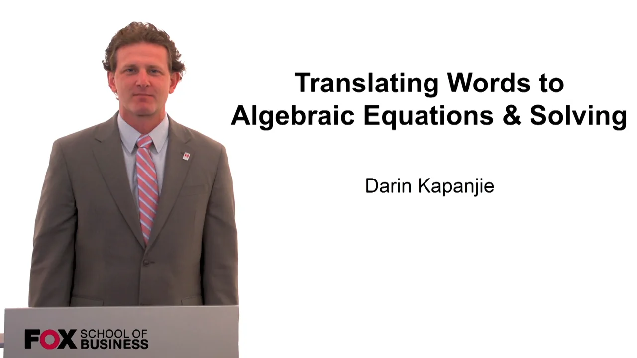 Login to view Translating Words to Algebraic Equations and Solving