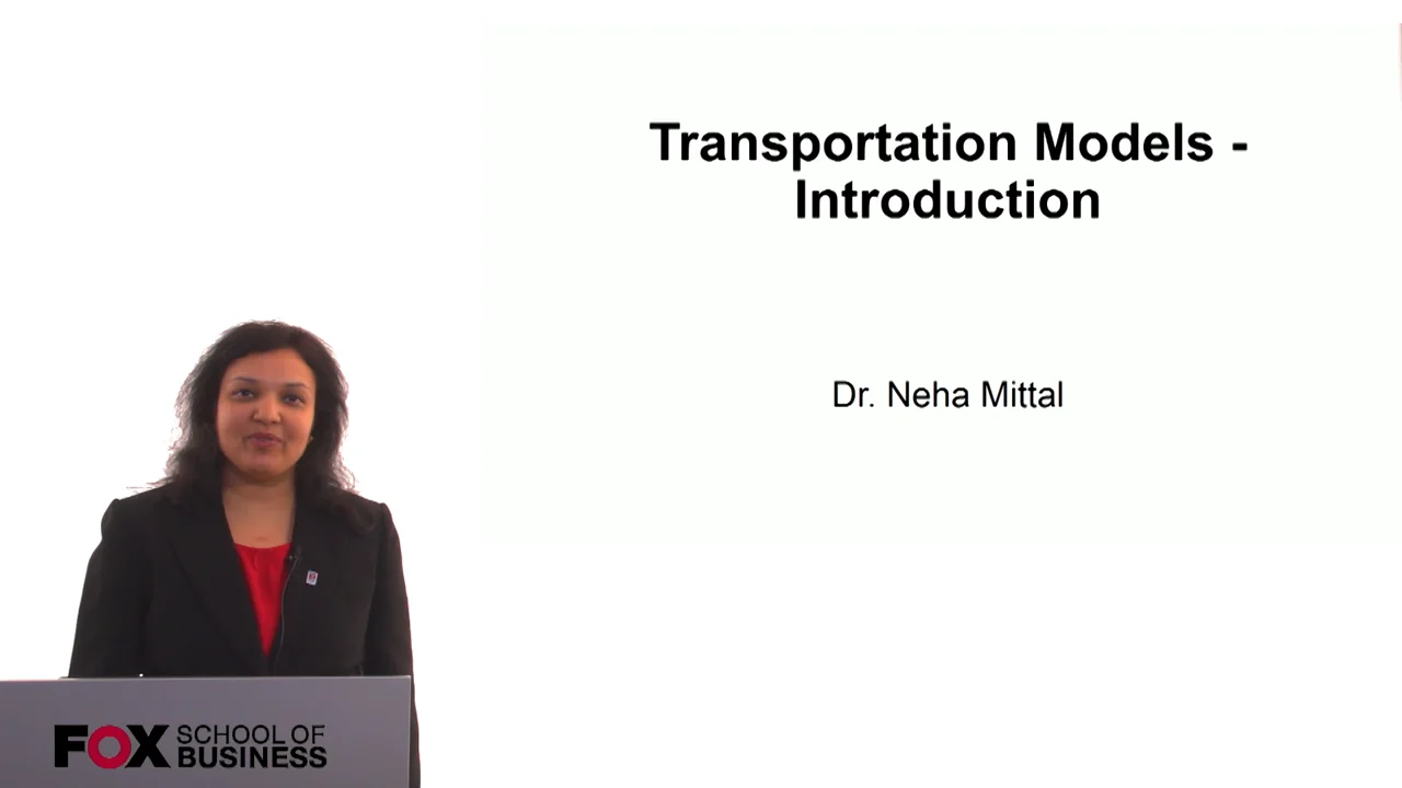 Login to view Transportation Models – Introduction
