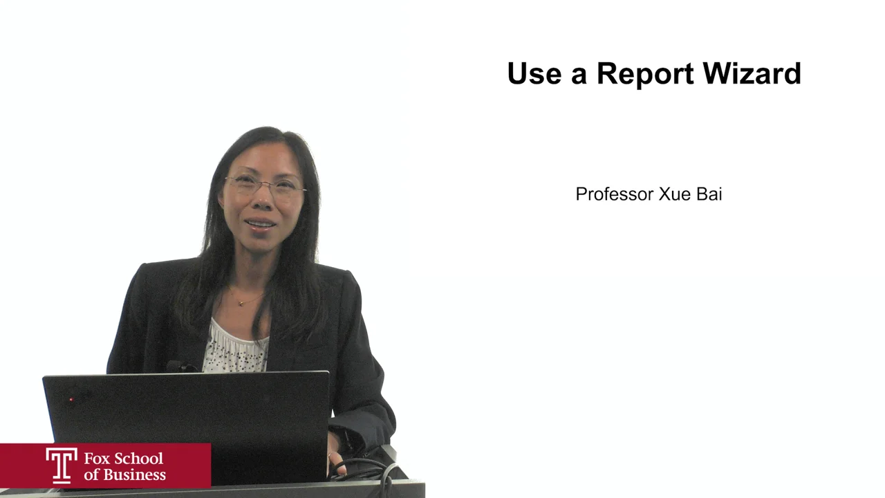 Login to view Use a Report Wizard
