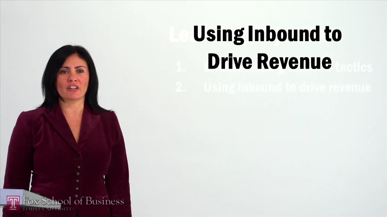 Login to view Using Inbound to Drive Revenue