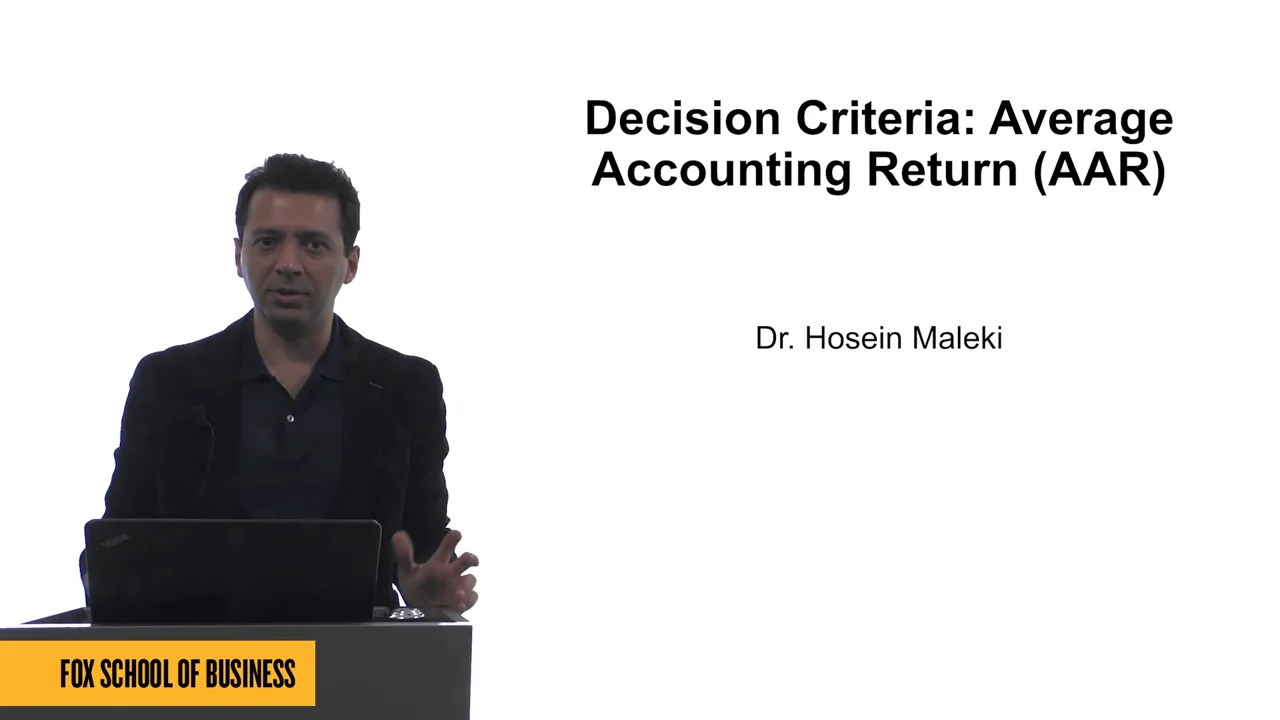 Login to view Decision Criteria: Average Accounting Return (AAR)