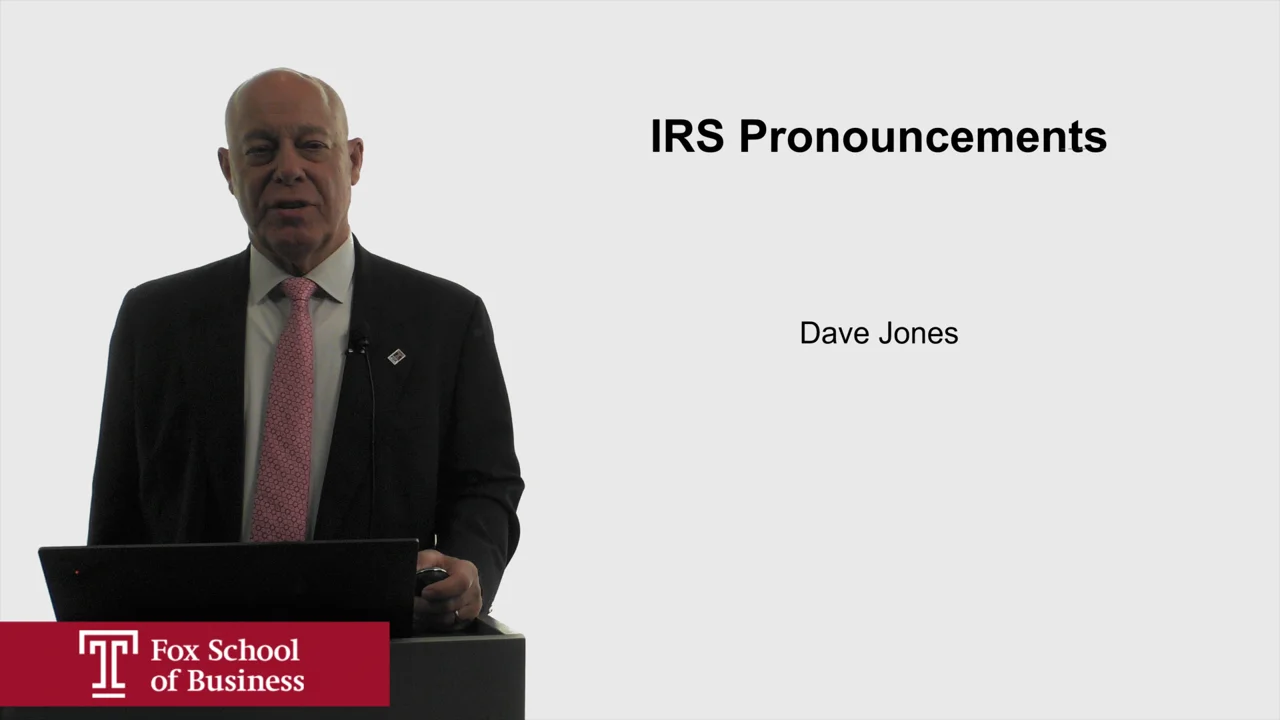 Login to view IRS Pronouncements