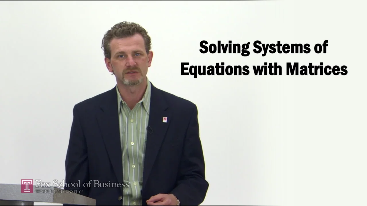 Login to view Solving Systems of Equations with Matrices