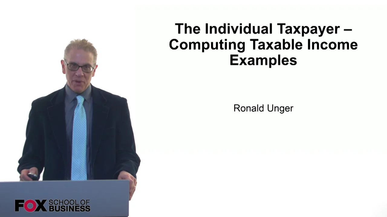 Login to view The Individual Taxpayer – Computing Taxable Income Example
